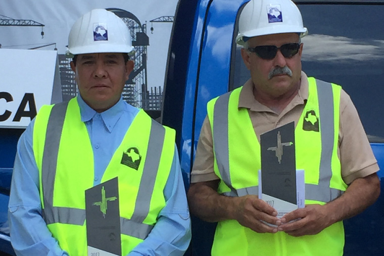 Jobsite recognition · field crew, hard hats and high-vis