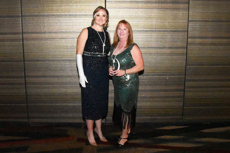 Formal awards ceremony · evening-wear portrait