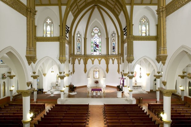 Marble Sourced from Italy — Cathedral Guadalupe construction detail